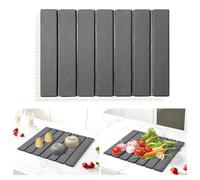 Dish Drying Mat, 40 x 30 cm Dish Drying Mat, Water Absorbent, Quick-Drying, Diatomaceous Earth Drip Mat and Sink Drying Mat for the Kitchen (Dark Grey, 40 x 30 cm)