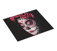Dish Drying Mat Day of The Dead Sugar Skull Drying Pad Easy to Clean Soft Dish Dryer Pad, for Home Pub, Kitchen Counter, Dish Kitchenware, 41x46cm