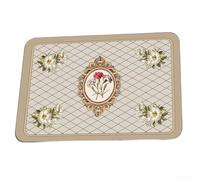 Dish Drying Mat Diatomaceous Earth Quick Dry Countertop Protector Non-Slip Kitchen Sink Drainer 40x60cm(Flower in the Mirror)