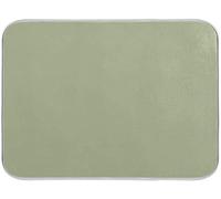 Dish Drying Mat for Kitchen 41x46 cm, Sage Green Solid Color Dish Drainer Board Mat with Hanging Loop Absorbent Dish Drying Pad Space-Saving Dish Drying Rack Pad for Counter Accessories