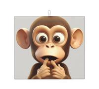 Dish Drying Mat for Kitchen Counter Microfiber Super Absorbent Non-Slip Drying Mats Large Dish Draining Mat Kitchen Counter Quick Dry Pad The silent monkey Dish Rack Pad 18" x 16"