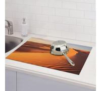 Dish Drying Mat for Kitchen Counter Microfiber Super Absorbent Non-Slip Drying Mats Large Dish Draining Mat Kitchen Counter Quick Dry Pad Sand Dunes in The Sahara Desert Dish Rack Pad 18" x 24"