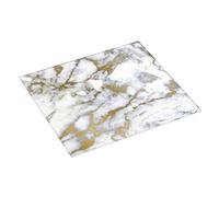 Dish Drying Mat Hipster White Gold Marble Drying Pad Non-Slip Drain Mat Easy to Clean Drainer Rack Mat, for Kitchen Pot Holder, Washing Up, 41 X 46Cm