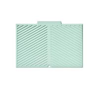 Dish Drying Mat, Hot Pad Protector, 14.6 x 9.6 Inches Silicone Counter Plate, Convenient Kitchen Draining Accessory for Vegetables Dishes Forks Spoons and Heat Resistant Use