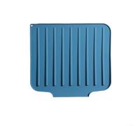 Dish Drying Mat Made of Silicone with Non-Slip Bottom and Folding Capability for Space-Conscious For Kitchens (Dark Blue)