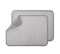 Dish Drying Mat Microfibre Quick Draining Board Pad Mats, Highly Absorbent Plate & Cup Drainer Board Mats for Homer Kitchen Countertop Bathroom Sink [2 Pack Large]