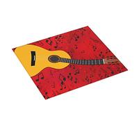 Dish Drying Mat Music Guitar Singing Red Drying Pad Durable Reversible Dish Dryer Pad, for Coffee Shops, Bowls, Farmhouse Countertop, 41x46cm