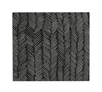 Dish Drying Mats,Herringbone Cream On Black Absorbent Dish Drainer Mat Sink Mat Pad 41X46 CM