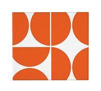 Dish Drying Mats,Mid Century Modern Orange Square Absorbent Dish Drainer Mat Sink Mat Pad 41X46 CM