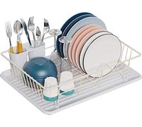 Dish Drying Rack,Compact Dish Drainer with Tray, Keeps Your Kitchen Countertop Tidy Without Taking up Much Space/