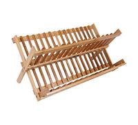 Dish Drying Rack for Countertop - Bamboo Dish Drying Rack - Wooden Folding Dish Drying Rack Dish Drying Rack 2 Tier Dish Drying Rack Small - Dish Strainer - Dish Drainer