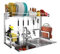 Dish Drying Rack Kitchen Over the Sink Dish Utensil Holder,Supplies Storage Shelf Countertop Space Saver Display Stand