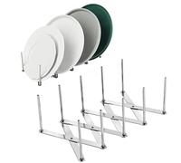 Dish Drying Rack Lid Glass Expandable Collapsible Compact Space Saving Plate Holder Stand Organizer Storage Stainless Steel Small large Dish Bottle Adjustable Rack For Cabinet Counter RV Sink