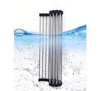 Dish Drying Rack Over The Sink, Roll Up Dish Drainers for Kitchen Counter Sink Accessories Kitchen Essentials for New Home (18 Tubes 47 * 35 cm)