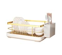 Dish Racks for Kitchen Counter, Stainless Steel Rack, Sink Space Saving Dish Drainer, Basket Utensil Organizer Rust Resistant and Durable Design for Kitchen Cabinet Shelf Indoor 13.39x10.24x6.3 in
