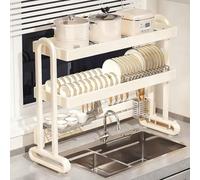 Dish Racks Over The Sink Dish Drying Rack, Stainless Steel Drying Rack Dishes, dishrack for Kitchen Counter, Dish strainers for Kitchen Sink, for Dishes, Glasses, Cutlery(65cm/25