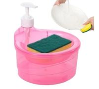 Dish Soap Dispenser Bowl, 2-In-1 Dish Soap Dispenser With Sponge Washing Up Liquid Dispenser Hand Soap Dispenser Save Space Soap Dispenser For Kitchen Bathroom