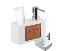 Dish Soap Dispenser - Leak Proof Pump Bottle Holder - Dishes Soap Dispenser - for Sink Counter Bathroom Hand Room Indoor Wall Farmhouse