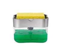 Dish Soap Dispenser with Sponge Caddy Holder (Light Grey)