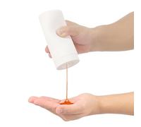 Dish Soap Squeeze Reusable Silicone Refillable Washing up Liquid Bottle 240ml Dishwashing Liquid Dispenser for Kitchen Bathroom Hand Soap, Essential Oil, Lotion, Shampoo, Conditioner(white)