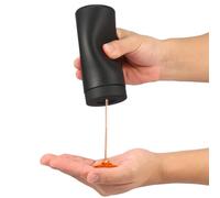 Dish Soap Squeeze Reusable Silicone Refillable Washing up Liquid Bottle 240ml Dishwashing Liquid Dispenser for Kitchen Bathroom Hand Soap, Essential Oil, Lotion, Shampoo, Conditioner(black)