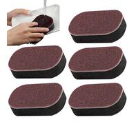 Dish Sponges Kitchen - 11.8x7.2x3cm 5 Piece Non Scratch Cleaning Scrubber Set, High Density Diamond Grit Sponge Eraser Stain Rust Remover For Dishes Pots Pans Sink Counter