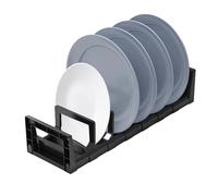 Dish Storage Rack - Bowl Pot Lid Rack Metal Draining Pot Lid Stand,Rust-Proof Space-Saving Dish Bowl Organizer for Cabinets Home Kitchen Restaurant Cafe