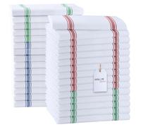 Dish Towels 30 Pack Multi Stripe 100% Cotton Kitchen Towel 15x25 Inch Tea Towels, Dish Cloths for Washing Dishes, Kitchen Rags for Drying Dishes