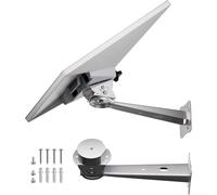 Dish Wall Mount Bracket For Starlink Mini, Adjustable Stainless Steel Antenna Mount With Aluminum Adapter, Tilt Panel For Optimal Signal, Easy Installation For Starlink Mini V4, Silver