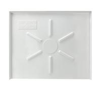 Dish Washer Drain Pan-Protect Floor and Cabinets, Walls, with Front Opening Size 24X20X1/2in, Crafted from Durable Plastic Material (White)