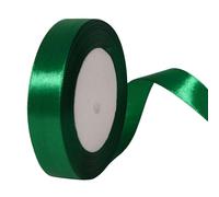 Dishaur 20mm Green Satin Ribbon for Gift Wrapping, 22M Fabric Ribbon for Crafting, Sewing, Christmas, Hair Bows and Cake Decoration
