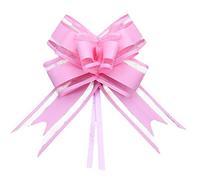 Dishaur 30pcs Large Organza Christmas Pull Bows for Gift Wrapping, 50mm Baby Pink Pulled Bow Ribbons Gift Bows for Present Wedding Car Gift Baskets