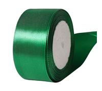 Dishaur 40mm Green Satin Ribbon for Gift Wrapping, 22M Fabric Ribbon for Crafting, Sewing, Christmas, Hair Bows and Cake Decoration