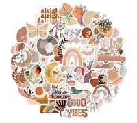 Dishaur 50PCS Boho Stickers, Aesthetic Decorative Stickers Sheets for Laptop Water Bottle Skateboard Phone