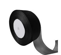 Dishaur Christmas Organza Ribbon for Gift Wrapping 38mm x 45m, Black Sheer Organza Ribbon for Xmas Tree, Bows and Crafting