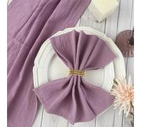 Dishcloth， 10PCS,Wedding Fabric Serviette For Dinner Home Party Christmas Table Decoration(Purple)