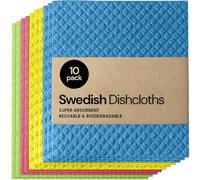 Dishcloths for Kitchen - 10 Pack - Eco Friendly Biodegradable & Washing up Sponges Multipack - Absorbent & Odour Free Dish Cloths for Kitchen - Sustainable Sponge Cloth