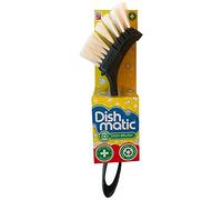 Dishmatic ECO Washing-Up Scrubbing Brush Made from 99% Recycled Plastic with Replaceable Brush Head - Antibacterial Kitchen Washing-Up Dish Brush