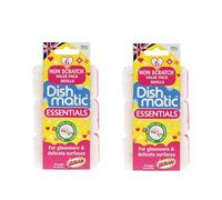Dishmatic Essentials - Non Scratch Refills for Glassware & Delicate Surface - Pack of 2 - (12 Refills - 6 per Pack)