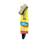 Dishmatic Fillable Washing-Up Handle With Green Sponge (3 Pack) - Ergonomic Grip & Built-In Soap Dispenser