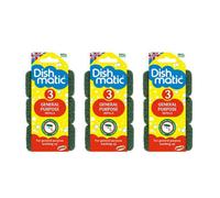 Dishmatic Heavy Duty Refill Sponges Triples For Tough Cleaning - Pack Of 3