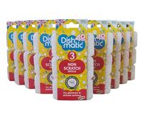 Dishmatic Non Scratch Refills Pack of 9 (27 Refills), Sponge Heads for Dishmatic Handles, Non Scratch Dishwashing Refills for Glassware, Non Stick Pans & Delicate Surfaces
