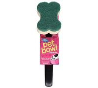 Dishmatic Pet Bowl Cleaner with Bone-Shaped Sponge Head - Replaceable, Heavy-Duty Sponge with Antibacterial Abrasive