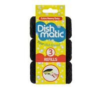 Dishmatic Refills Extra Heavy Duty Black 3Pk One Colour (One Size)