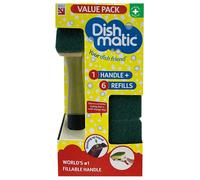 Dishmatic Sponge Essentials Bonus Pack -1 Handle & 6 Refills