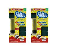 Dishmatic Sponge Essentials Bonus Pack -1 Handle & 6 Refills x2