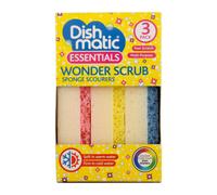Dishmatic Wonder Scrub Non-Scratch Dual Action Sponge Scourers 3 Pack