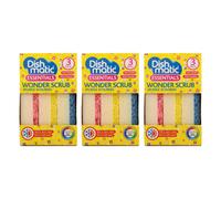 Dishmatic Wonder Scrub Non-Scratch Dual Action Sponge Scourers 3 Pack - Pack Of 3