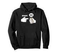 Dishonest Cat Behave No Animal Funny Cat Meme Cartoon Pullover Hoodie