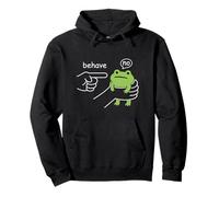 Dishonest Frog Behave No Funny Frog Meme Cartoon Men Women Pullover Hoodie